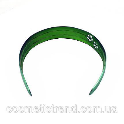 Обруч для волосся зелений глянсовий з декором (Франція), фото 2