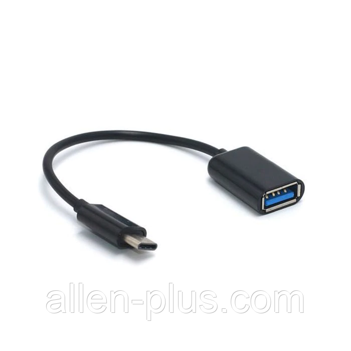 Переходник Type C male to USB 3.0 female, черный (Type C OTG кабель)