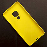 Силіконовий матовий чохол Candy для Huawei Mate 20 (Жовтий), фото 4