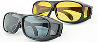 Очки для водителей антифары HD Vision 2шт (желтые, черные), антибликовые очки, очки от солнца, очки от бликов