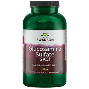 Swanson Glucosamine Sulfate 2KCl Глюкозамін Сульфат, 500 мг, 400 капсул