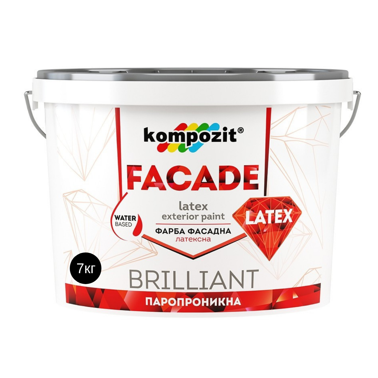 Фасадна фарба Kompozit Facade Latex матова 7кг