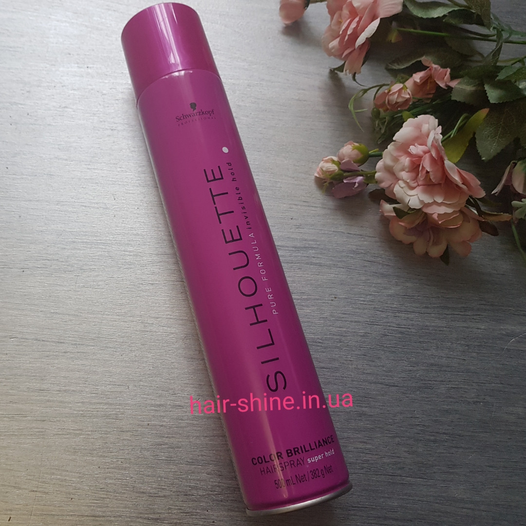 Лак яскравість кольору суперсильної фіксації Schwarzkopf Silhouette Color Brilliance Hairspray Super Hold 750