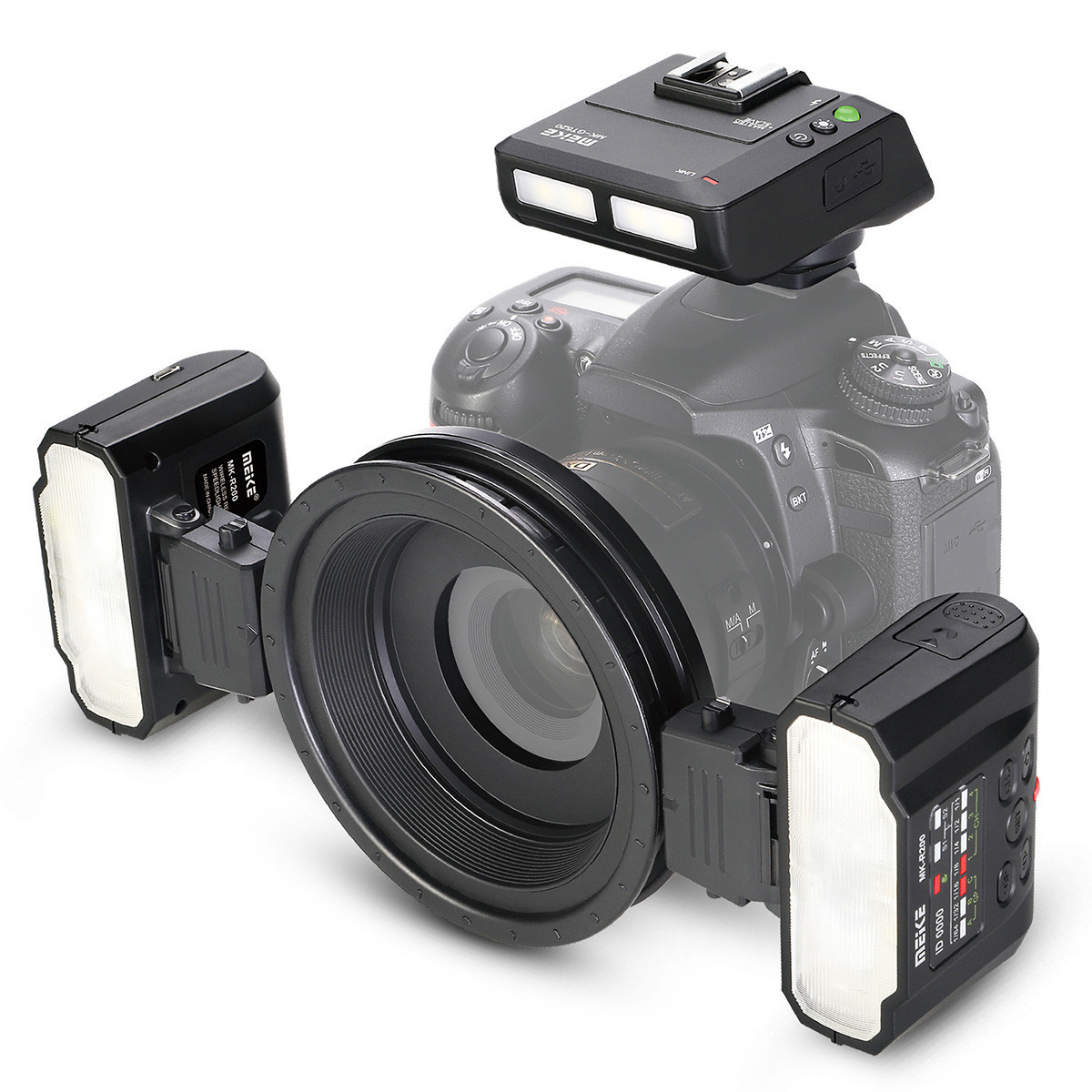 Автоматична накамерна макроспалахом Meike MK-MT24 TTL для Canon