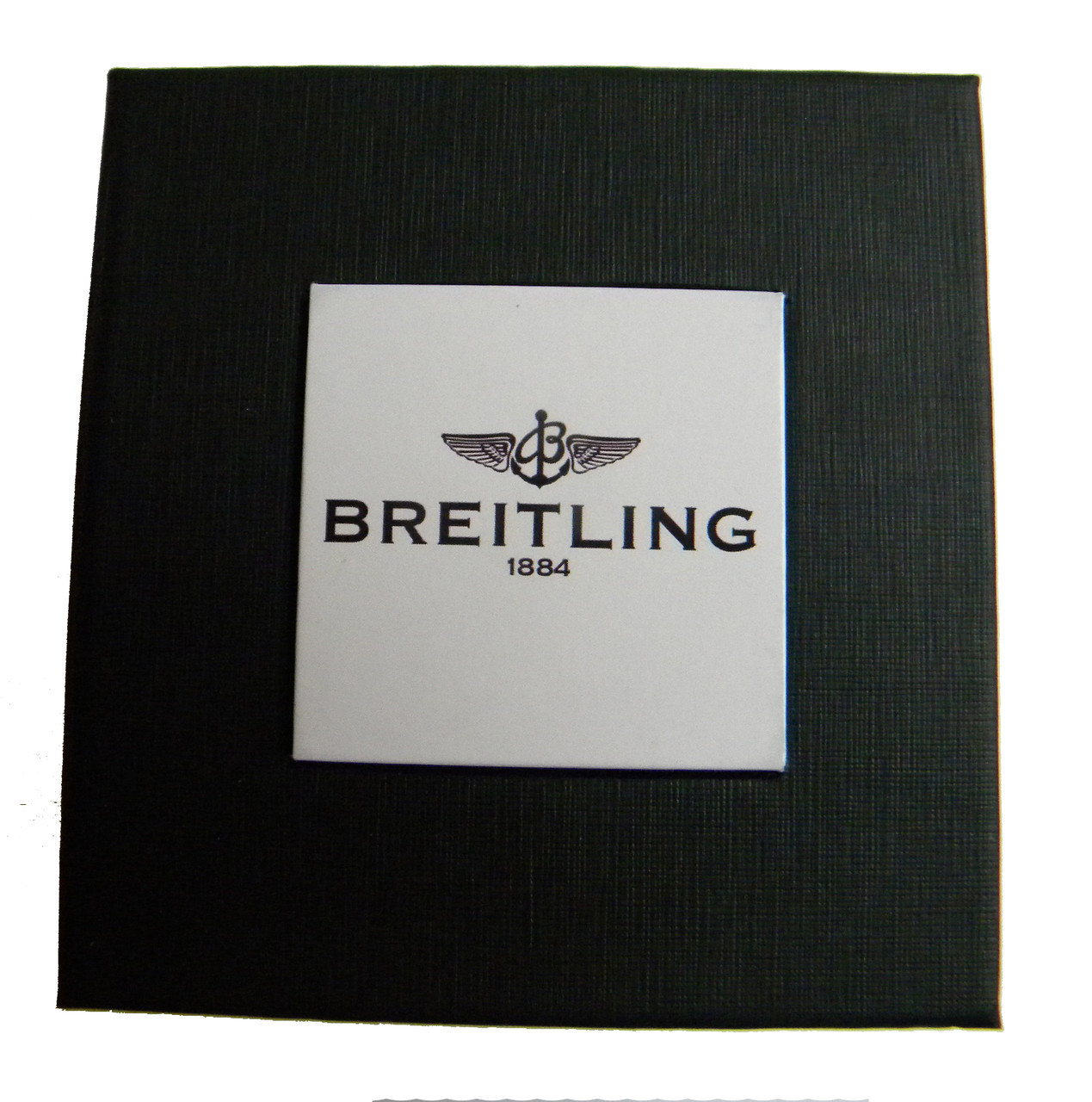 Подарункова упаковка - коробка для годинника Breitling (Брайтлінг), чорний з білим ( код: IBW108-8 )