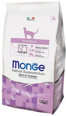 Monge (Монже) Sterilised Rich in Chicken Корм для стерилизованных кошек 1,5 кг, фото 2