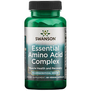 Swanson Essential Amino Acid Cоmplex Pharmaceutical Grade Комплекс незамінних амінокислот, 60 капсул