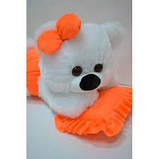 Ведмедик-Маляшка 45 см біло-жовтогарячий, фото 5