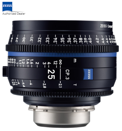 Об'єктив ZEISS CP.3 25mm T2.1 Compact Prime Lens (PL Mount, Feet) (2181-403)