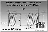 Изготовление пружин, пружина вертикальной подвески РЕМТ трамвайного вагона типа КТМ71-608