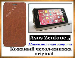 Коричневий шкіряний чохол Mofi для смартфона Asus ZenFone 5