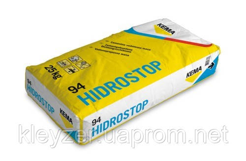 Гідроізоляційна суміш на основі цементу Hidrostop 94 100%-ва непроникність