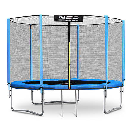 Садовий батут Neo-Sport 10ft/312 см для всієї родини з посиленою рамою зовнішньою сіткою та сходами, фото 1