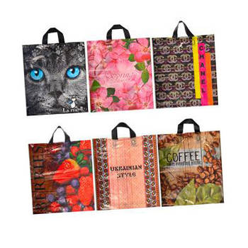 Поліетиленовий пакет із петльовою ручкою 37*40 см, паковання 25 шт.