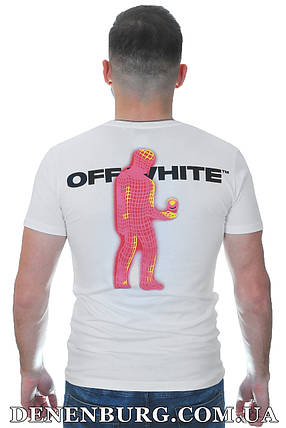 Футболка чоловіча OFF-WHITE 19-25 біла, фото 2