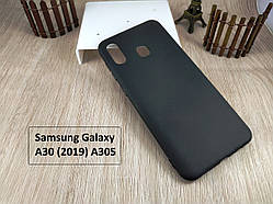 Чохол бампер SMTT для Samsung Galaxy A30 (2019) A305 — чорний матовий TPU