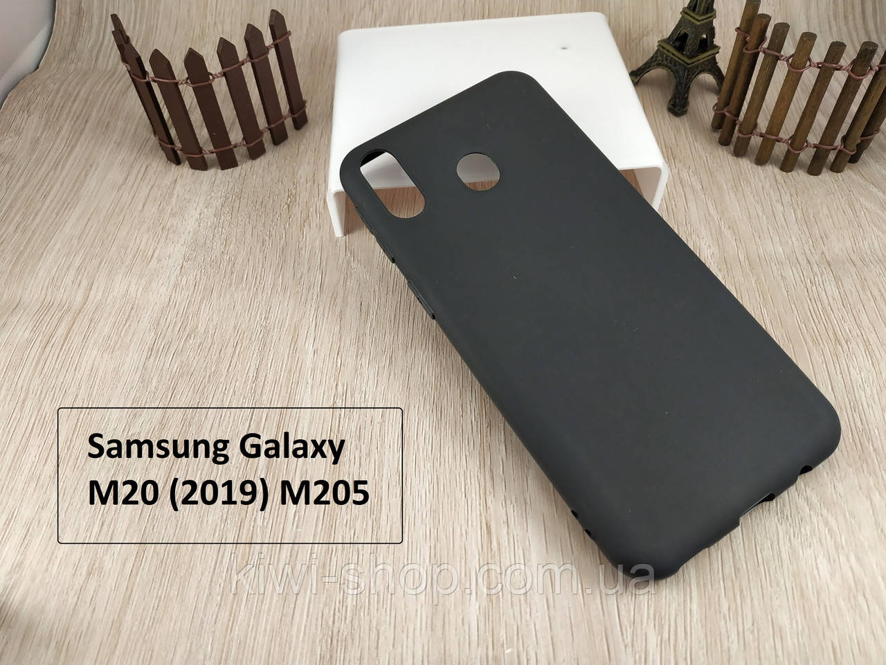 Чохол бампер SMTT для Samsung Galaxy M20 (2019) M205 — чорний матовий TPU, фото 1
