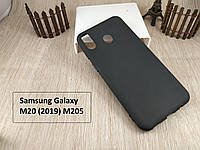 Чехол бампер SMTT для Samsung Galaxy M20 (2019) M205 - черный матовый TPU