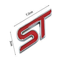 3D емблема "ST" на решітку радіатора - червона, фото 4