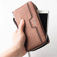 Чоловічий клатч гаманець Baellerry світло-коричневий, портмоне,