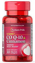 Вітаміни, Коензими, Puritan's Pride Q-SORB Co Q-10 Cinnamon 30 капсул