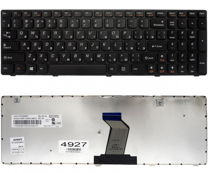 Клавіатура для ноутбука Lenovo IdeaPad Z580 Z580A Z580AM Z580AF G585 G585A G585G G585GL Z585A