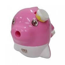 Чинка механічна Deli 0683 мікс пласт н/прозо "Дельфін" з/конт, фото 2