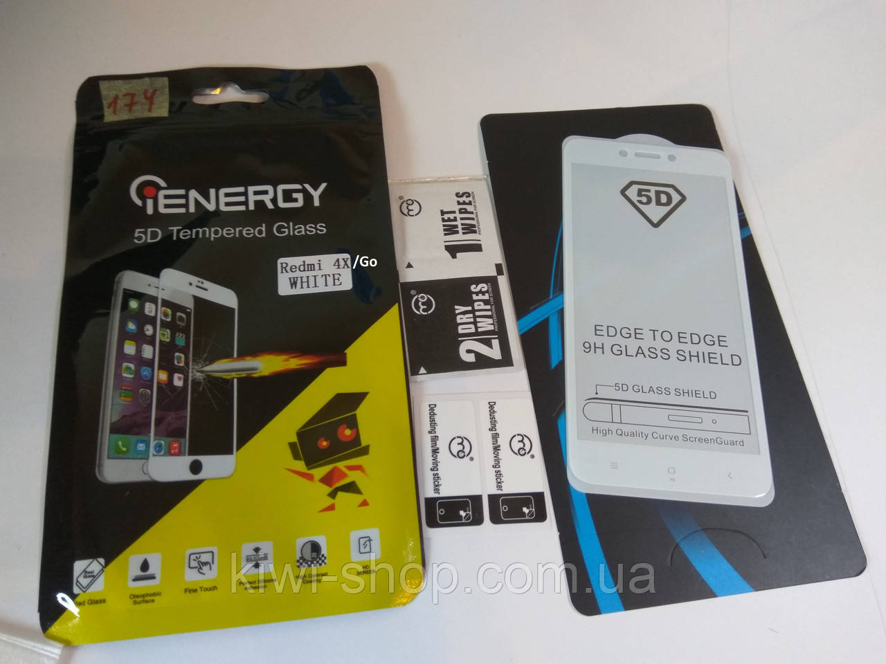 5D Захисне скло для Xiaomi Redmi Go (white) повне проклеювання, фото 1