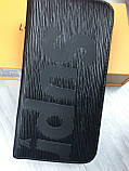 Чоловічий гаманець на блискавці Louis Vuitton Supreme LV чорний Якість Молодіжний клатч Луї Віттон Супрім, фото 8