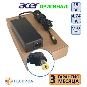 Зарядний пристрій для ноутбука 5,5-1,7 mm 4,74A 19V 90W Acer оригінал б/в