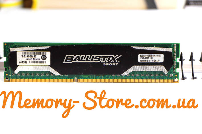 Оперативна пам'ять Crucial Ballistix Sport DDR3 4Gb PC3-12800 1600MHz (б/у), фото 1