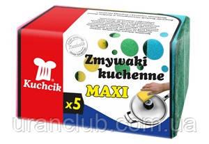 Губки maxi для посуду 5 шт KUCHCIK