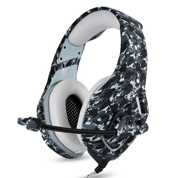 Ігрові навушники ONIKUMA K1-B з мікрофоном, чорний камуфляж, фото 1
