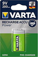 Аккумулятор Крона VARTA RECHARGEABLE ACCU 6F22 9V 200mAh BLI 1 NI-MH (READY 2 USE)