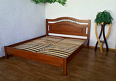 Ліжко двоспальне для спальні з масиву натурального дерева "Фантазія Преміум" від виробника, фото 2