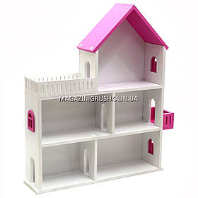 Іграшковий дерев'яний ляльковий будиночок Марія (рожевий). Облаштуйте будиночок для ляльок
