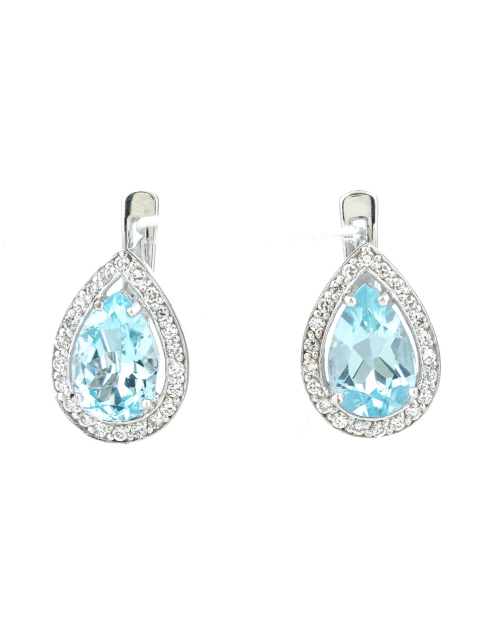 Сережки срібні з топазом Е-349, фото 1