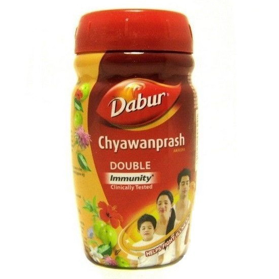 Чаванпраш, Chyavanprash Double Immunity, Подвійний Імунітет 1000 г, Dabur, фото 1