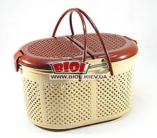 Кошик пластиковий для пікніка 22 л 44х31х26 см БІЖОВИЙ Irak Plastik SP-110-1