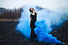 Блакитний кольоровий дим (середньої насиченості (дим12)), димова шашка, кольоровий блакитний дим, 60 сек, фото 7