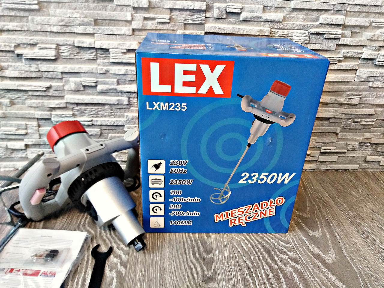 ✔️ Міксер будівельний Lex LXM 235/2 швидкості, 2350 Вт