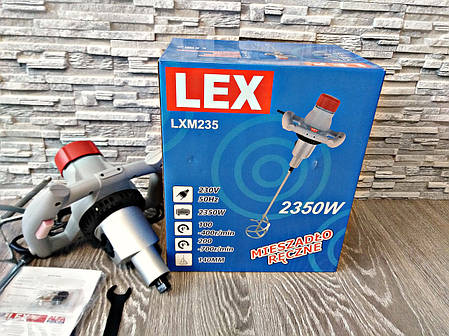✔️ Будівельний міксер Lex LXM 235 / 2 швидкості, 2350 Вт, фото 2
