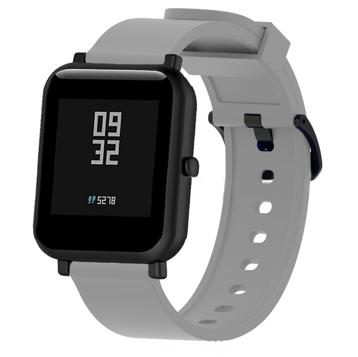 Силіконовий ремінець для Xiaomi Amazfit Bip / Lite / 20 мм Сірий 2019P