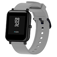 Силиконовый ремешок для Xiaomi Amazfit Bip / Lite / 20 мм Серый 2019P