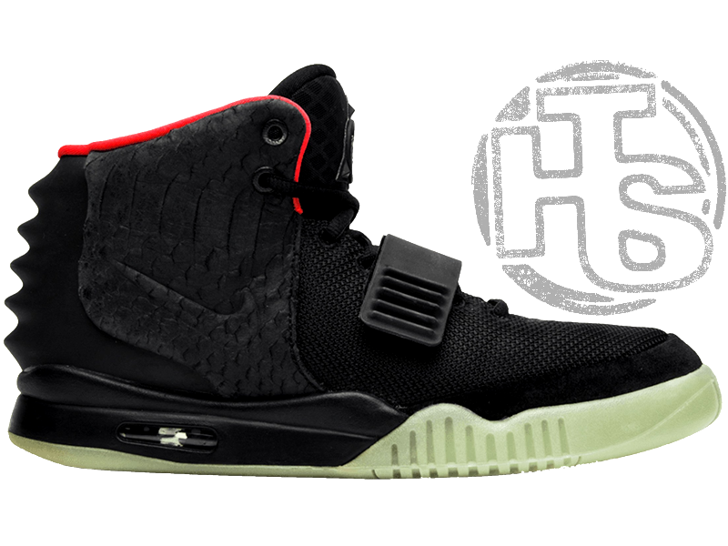 Чоловічі кросівки Nike Air Yeezy 2 Black/Solar Red 508214-006