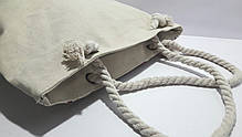 Пляжна текстильна літня сумка для пляжу і прогулянок Совушки, фото 3