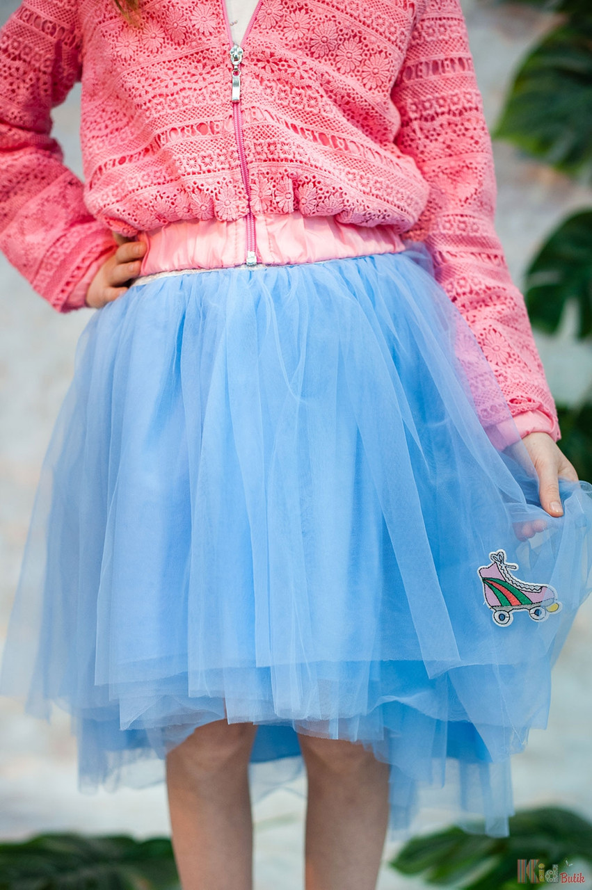 Юбка Голубого Цвета Из Фатина для Девочки (134 См.) Smooch ...