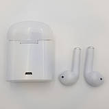 Бездротові Bluetooth навушники, навушники-гарнітура i7-TWS з футляром, білі., фото 2