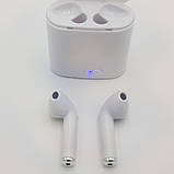 Бездротові Bluetooth навушники, навушники-гарнітура i7-TWS з футляром, білі., фото 8