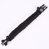 Браслет Paracord Flint-Fire + compass black, фото 4